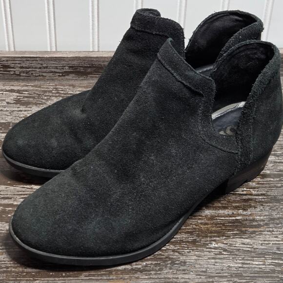 Sorel Women's Black Suede Slip On Comfort Ankle Boots Size 9.5 - Picture 3 of 6